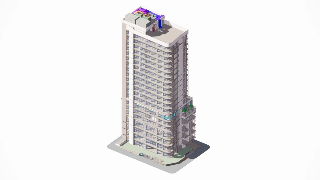 4-star Hotel — MEP coordination Enscape render
